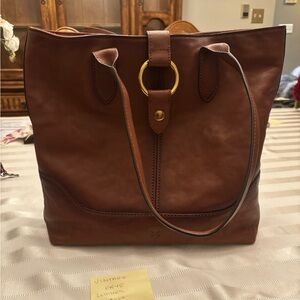 Brown Leather Tote Bag